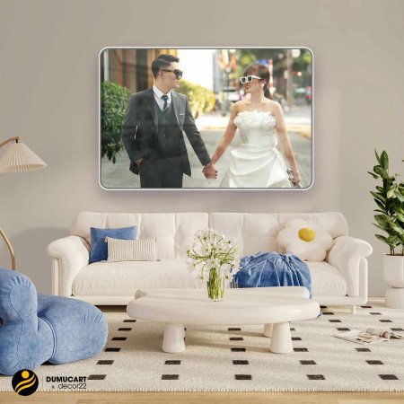 Ảnh treo tường pha lê lắp khung 5li