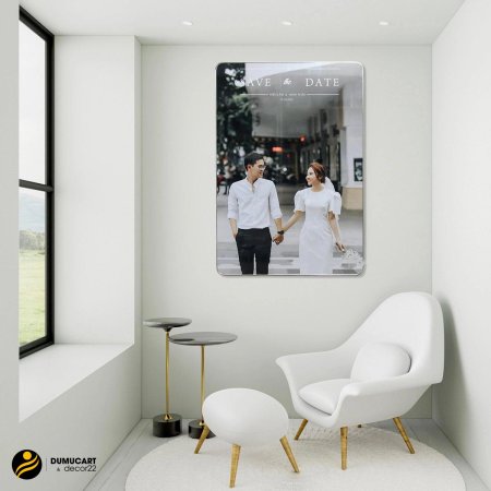 Ảnh treo tường pha lê viền bo