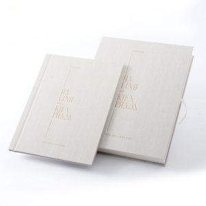 Hộp nắp liền vải linen